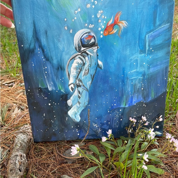 The work is based on the painting by Sirenko”Conversation of the Dumb"by Hana - Picture 2 of 11